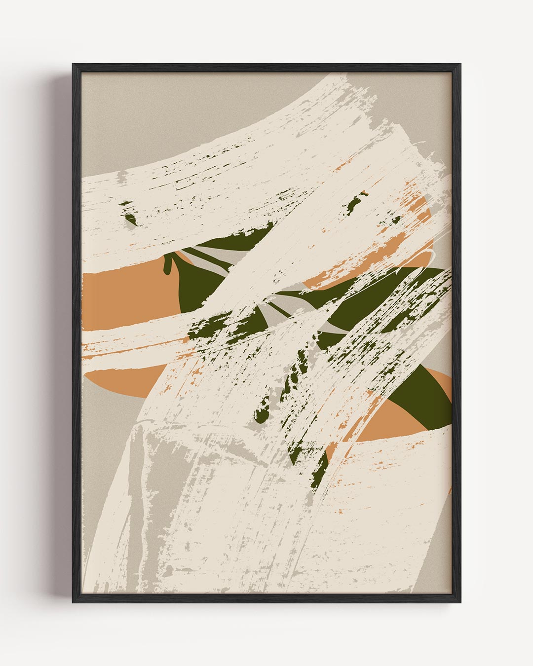 Moderne Artistieke Brushstroke – bloemen portret poster als wanddecoratie