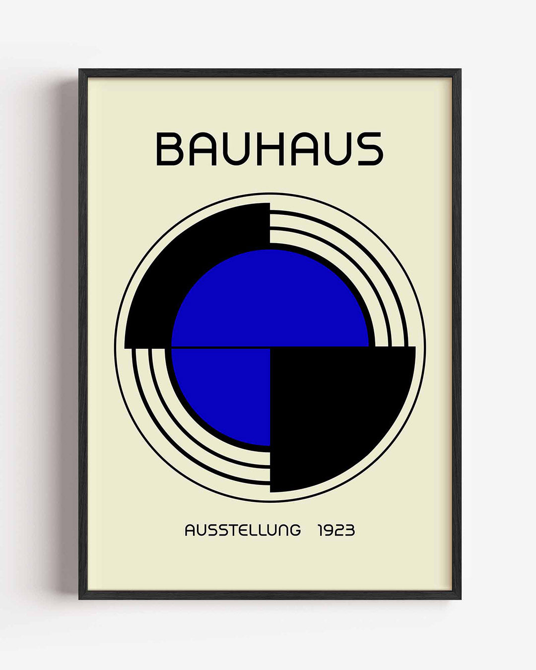 Cirkel en lijnen – staande Bauhaus poster als wanddecoratie