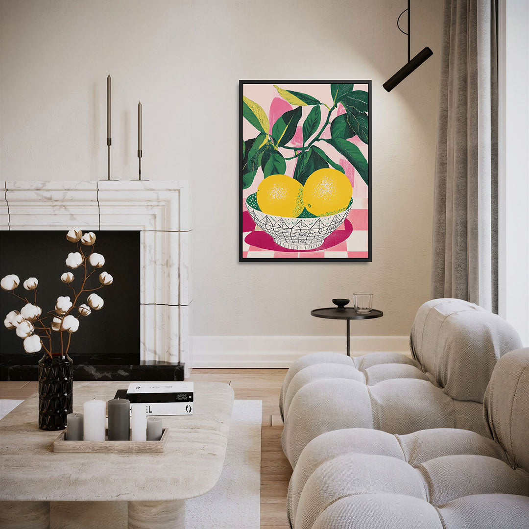 Citrus en bladeren – staand wanddecoratie kunstwerk