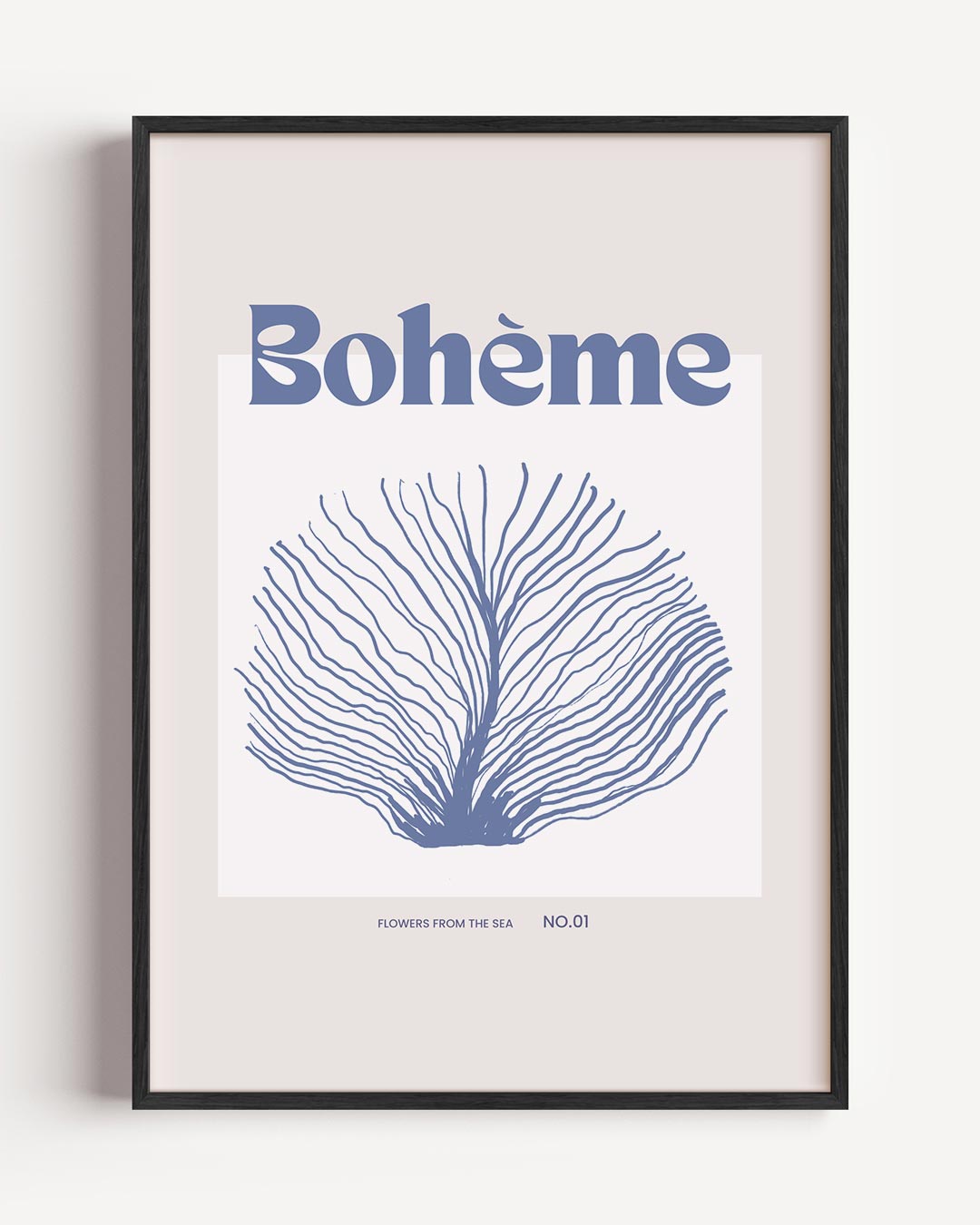 Boho Sea Blossom – kleurrijke abstracte portret poster als wanddecoratie
