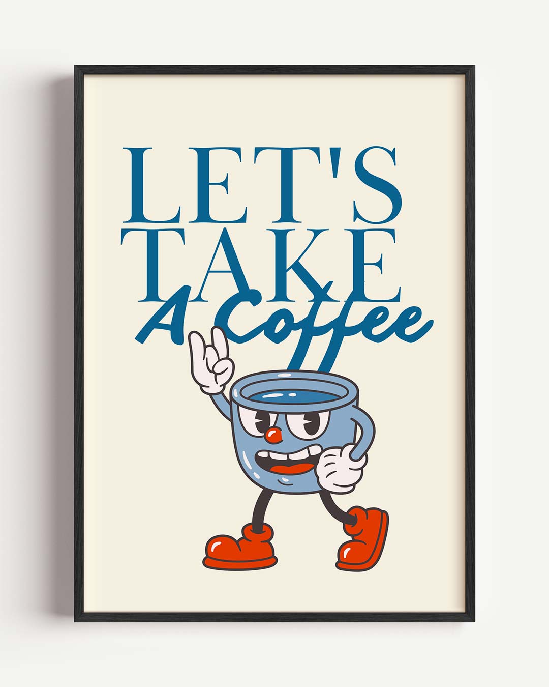 Let's Take a Coffee – zomer portret poster als wanddecoratie