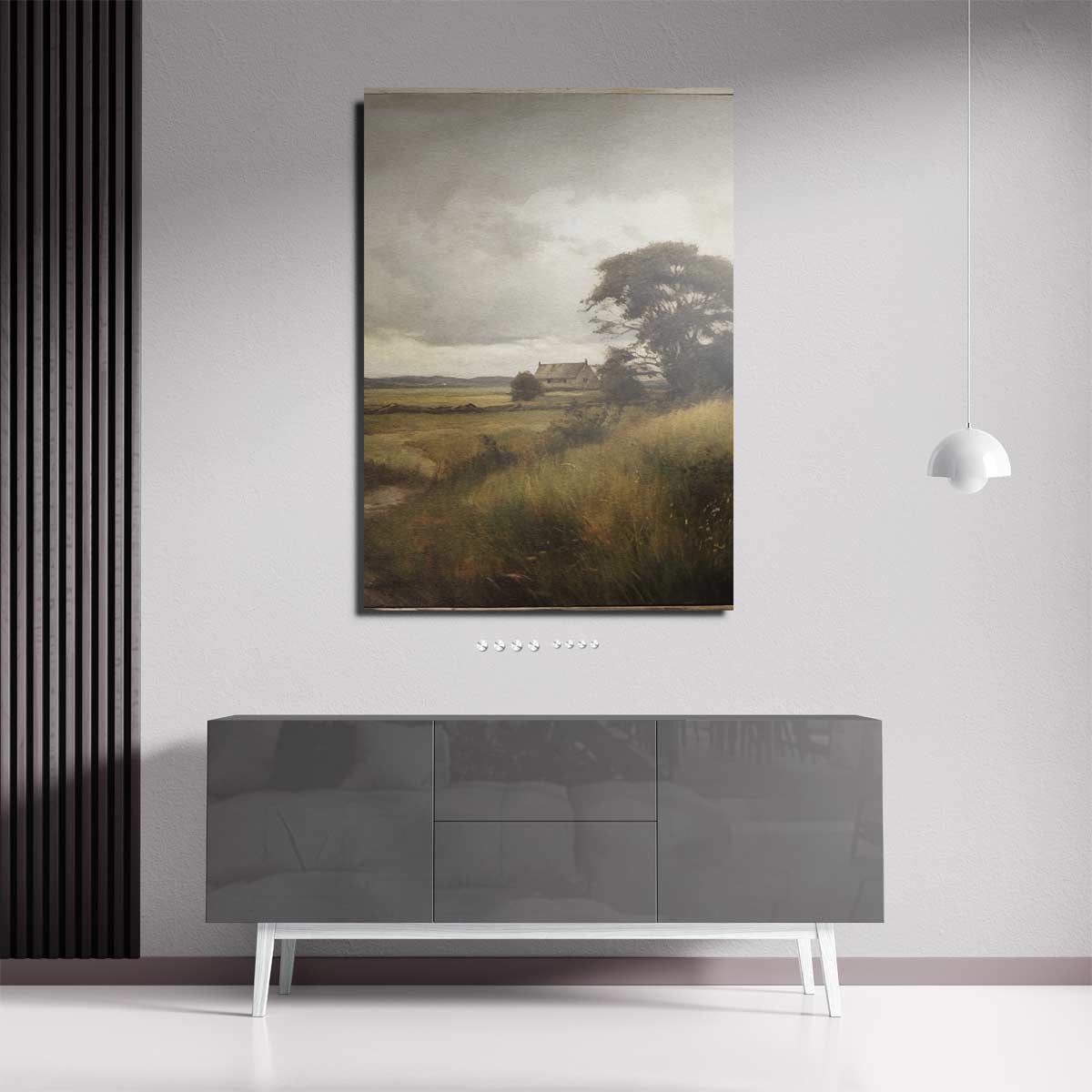 Rustieke Landschapsscène – plexiglas wanddecoratie in portret formaat
