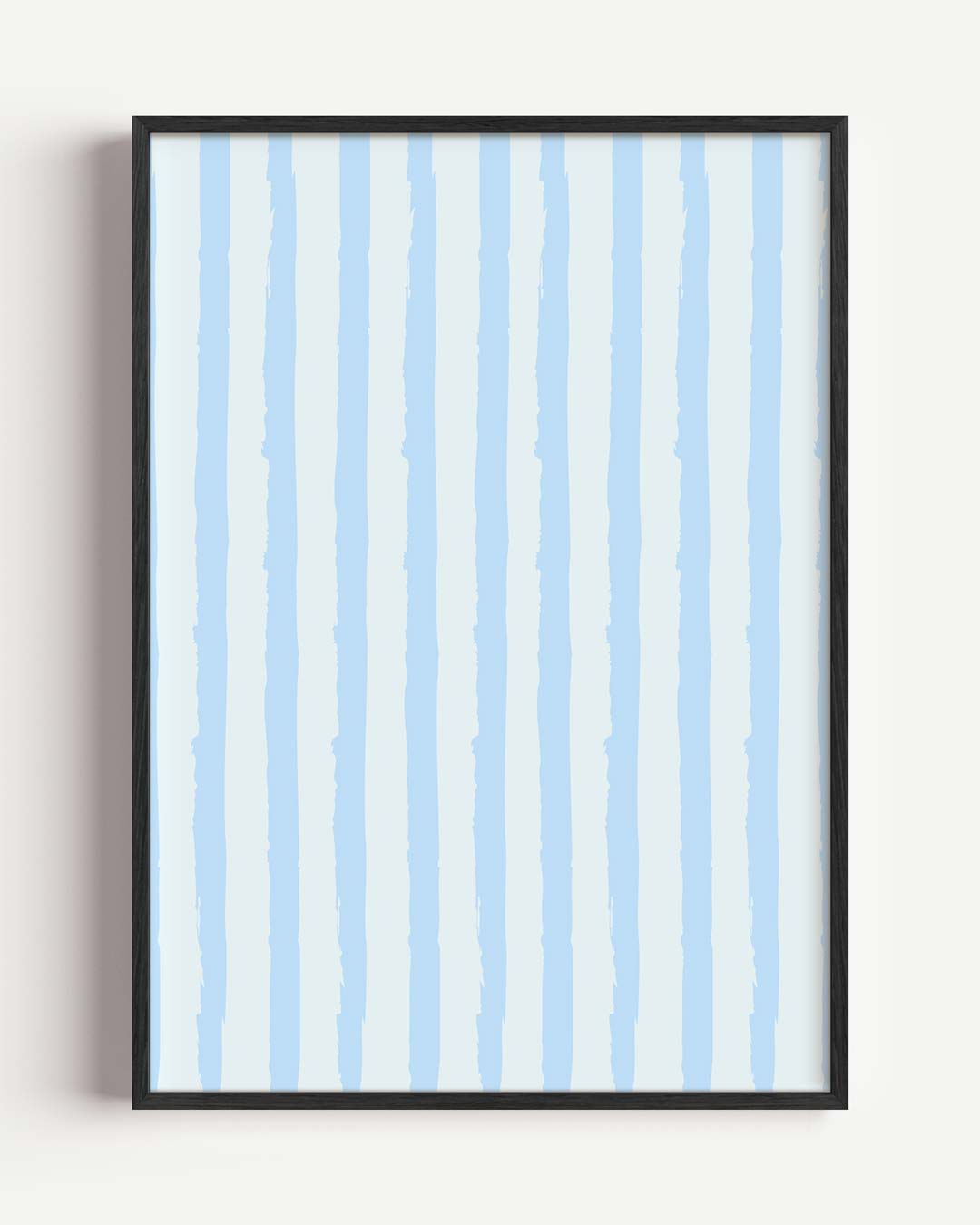 Rustige Blauwgestreepte – kleurrijke abstracte portret poster als wanddecoratie
