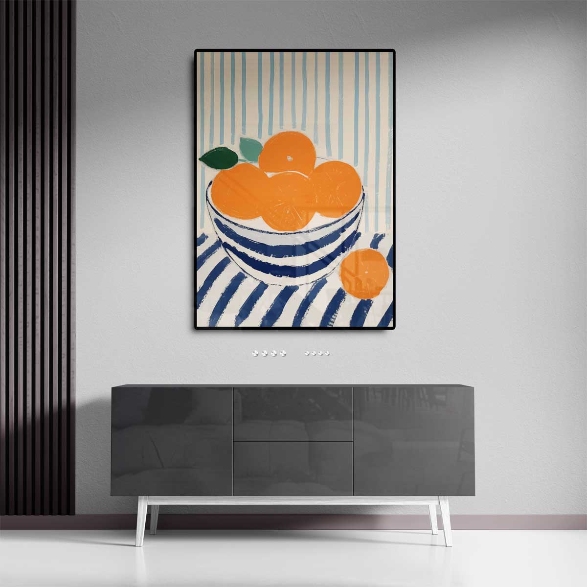 Zomers Stilleven met Mandarijnen – staande wandkunst voor woonkamer of interieur