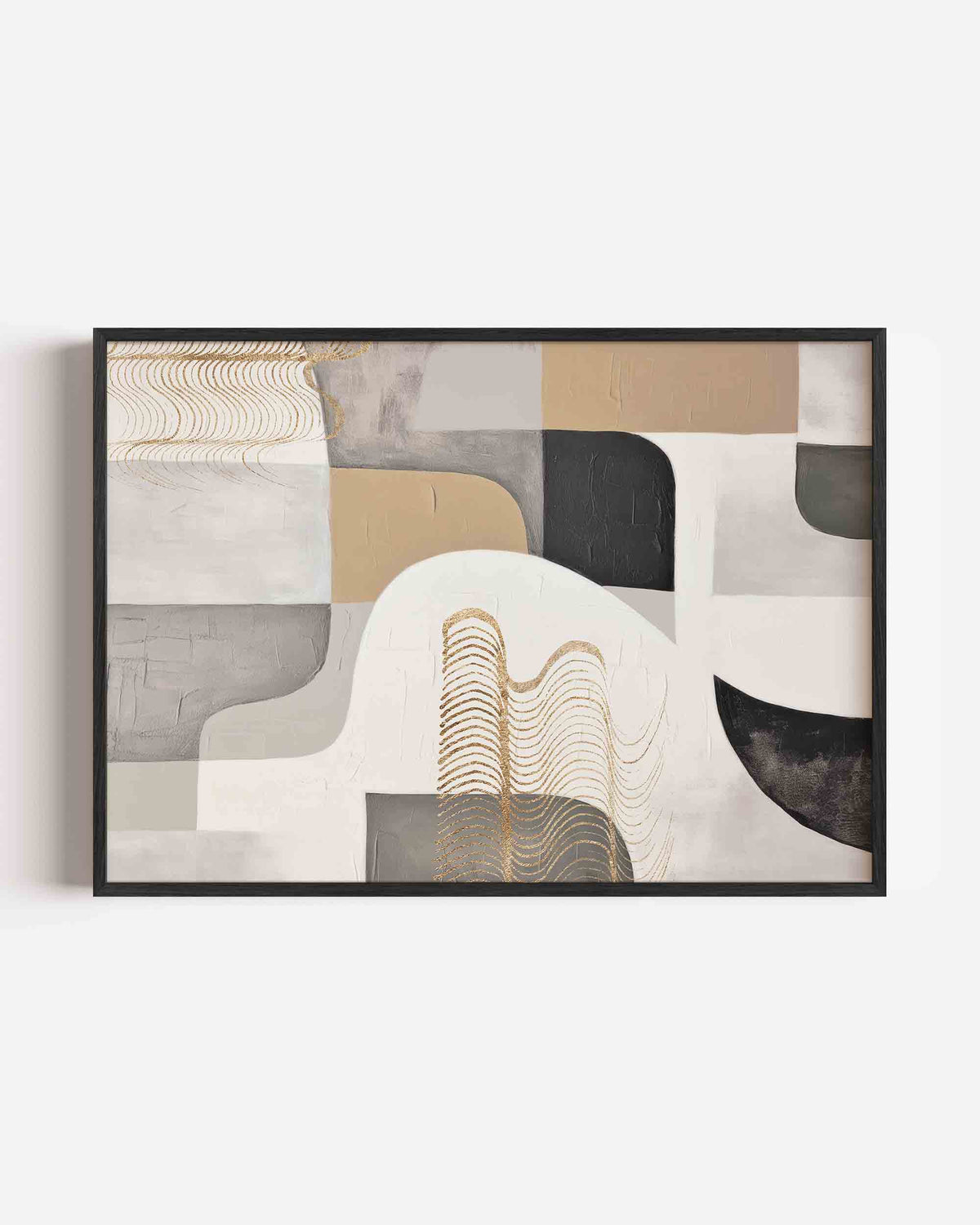 Abstracte vormen en lijnen – abstracte landscape poster als wanddecoratie