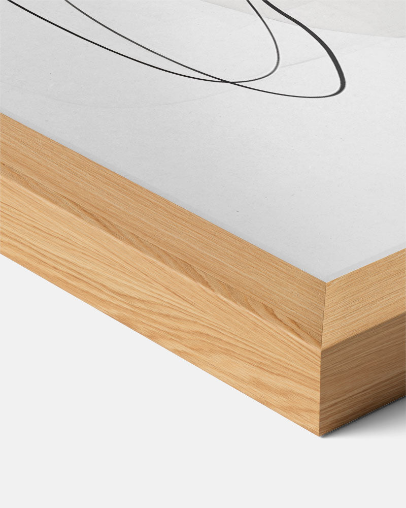 Minimalistische Zwart-Wit Abstracte – elegante poster als rustige staande wanddecoratie
