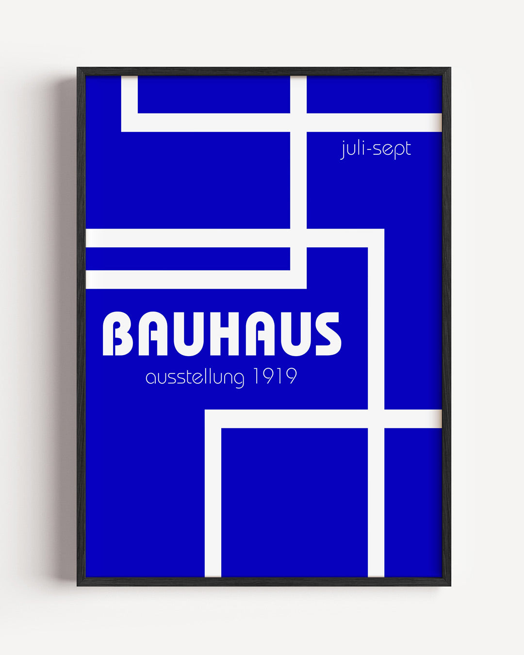 Lijnen en vlakken – staande Bauhaus poster als wanddecoratie