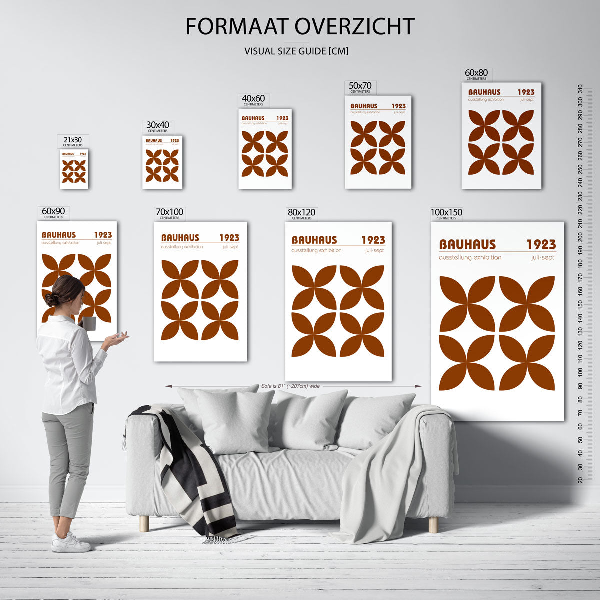 Vormritme en kleur – Bauhaus poster als moderne geometrische wanddecoratie
