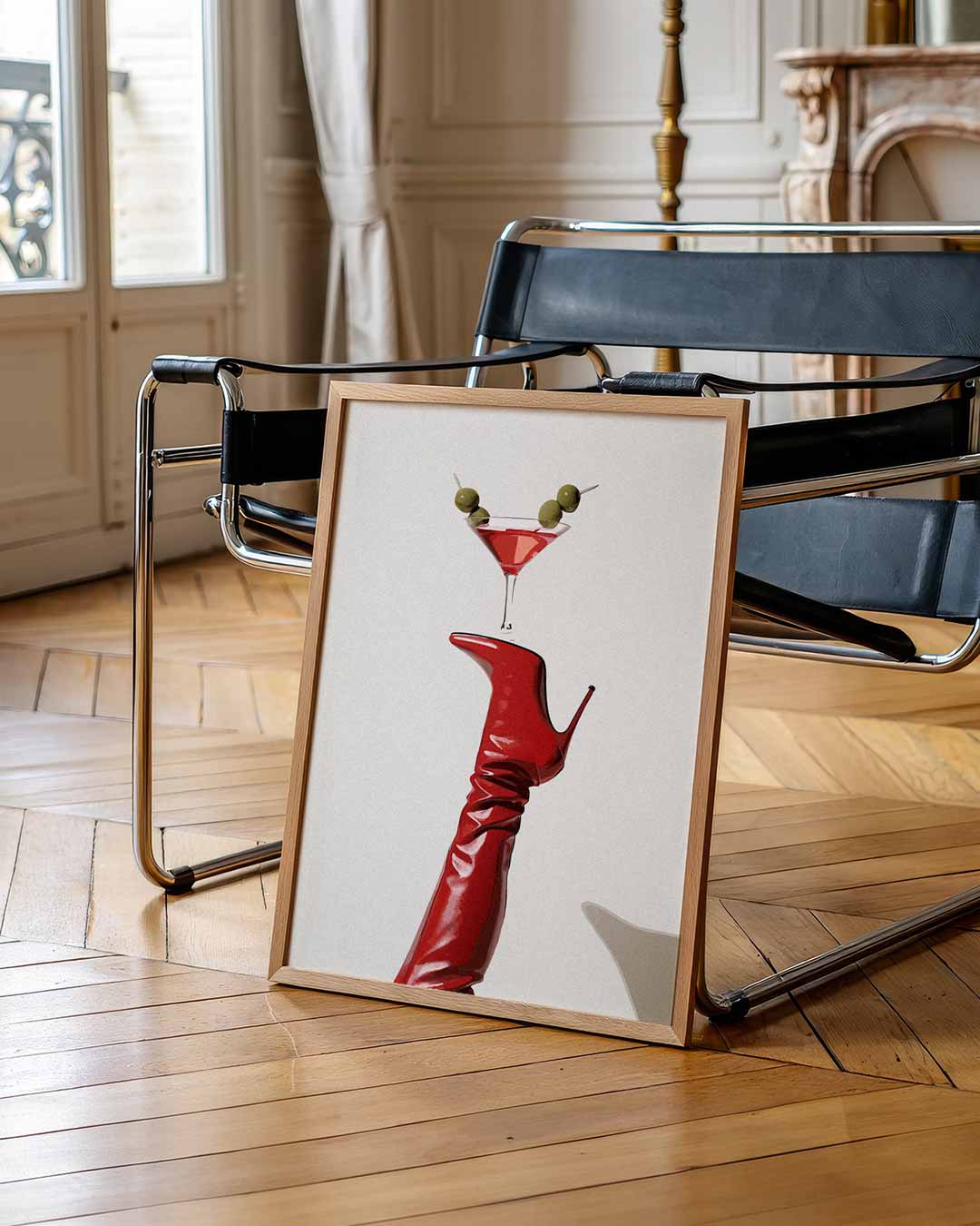 Stijlvol Cocktails & Hakjes – zomerse wandkunst als portret poster
