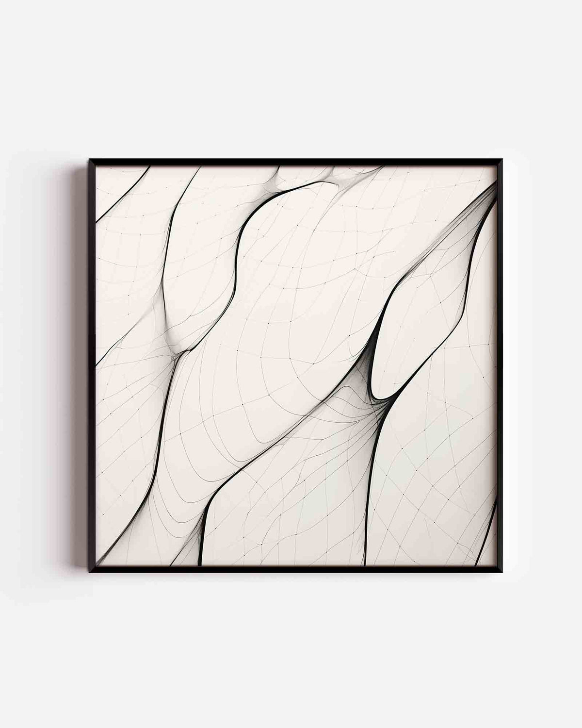 Abstracte lijnen – vierkante poster met kleur en vormen als wanddecoratie