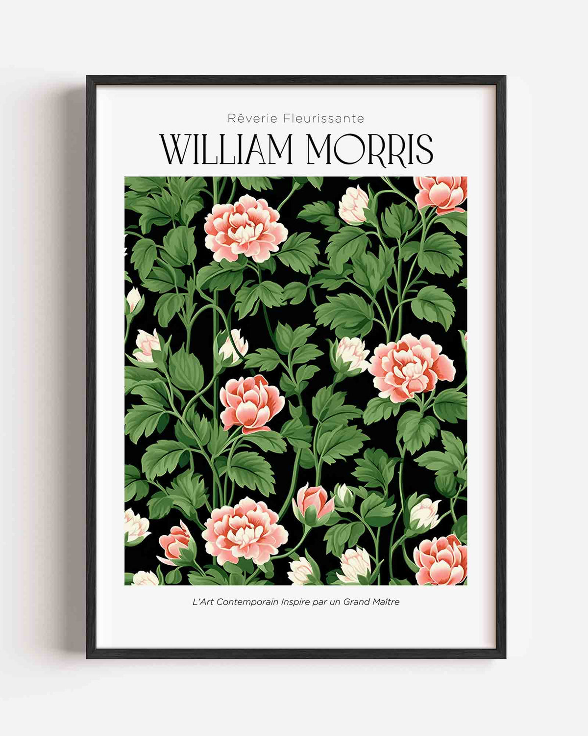Bloemen en bladeren – William Morris portret poster als wanddecoratie