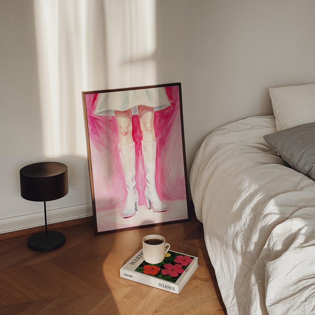 Stijlvolle Laarsjes – staande zomer wanddecoratie van WallArtistic