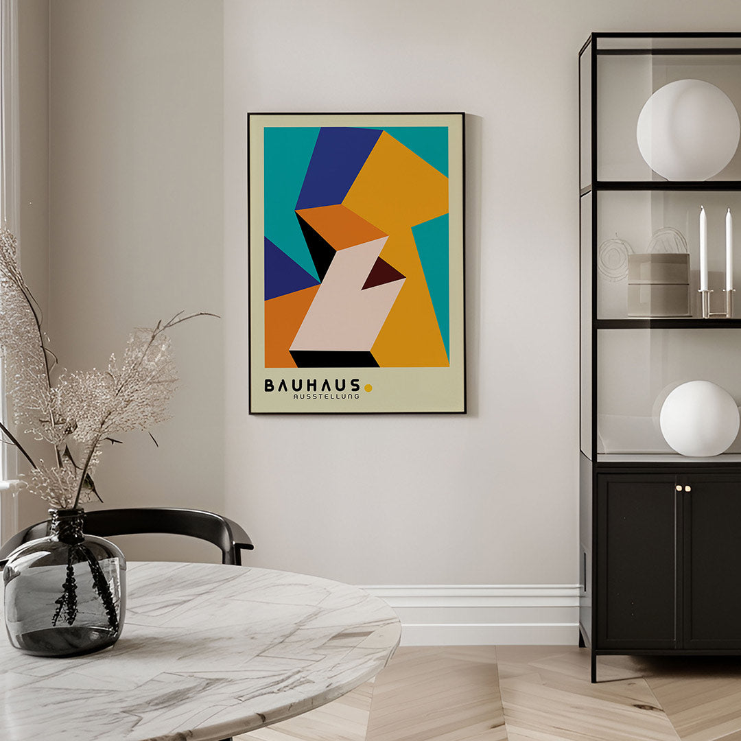 Vorm en kleur – geometrische Bauhaus poster in staand formaat