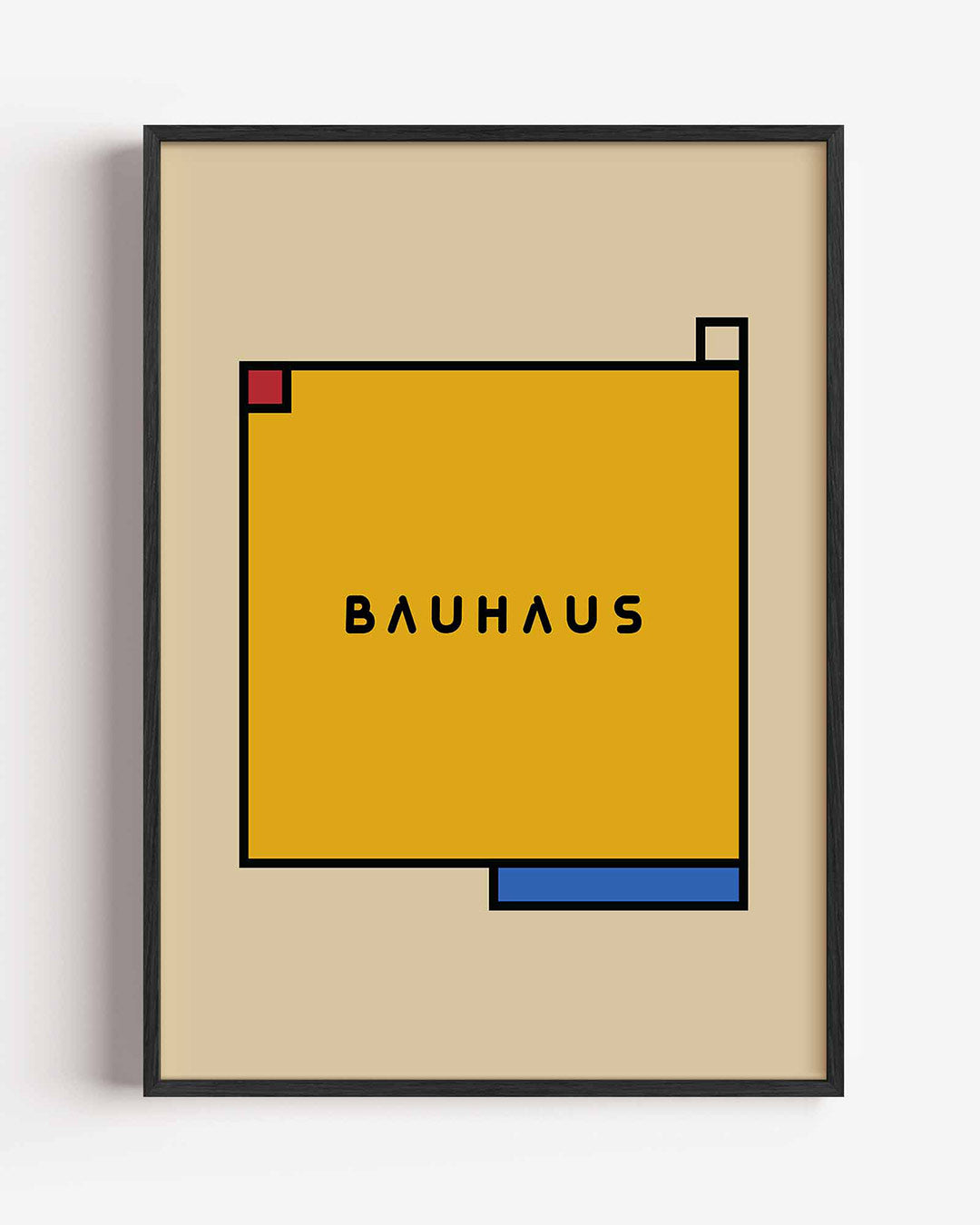 Vorm en kleur – staande Bauhaus poster als wanddecoratie