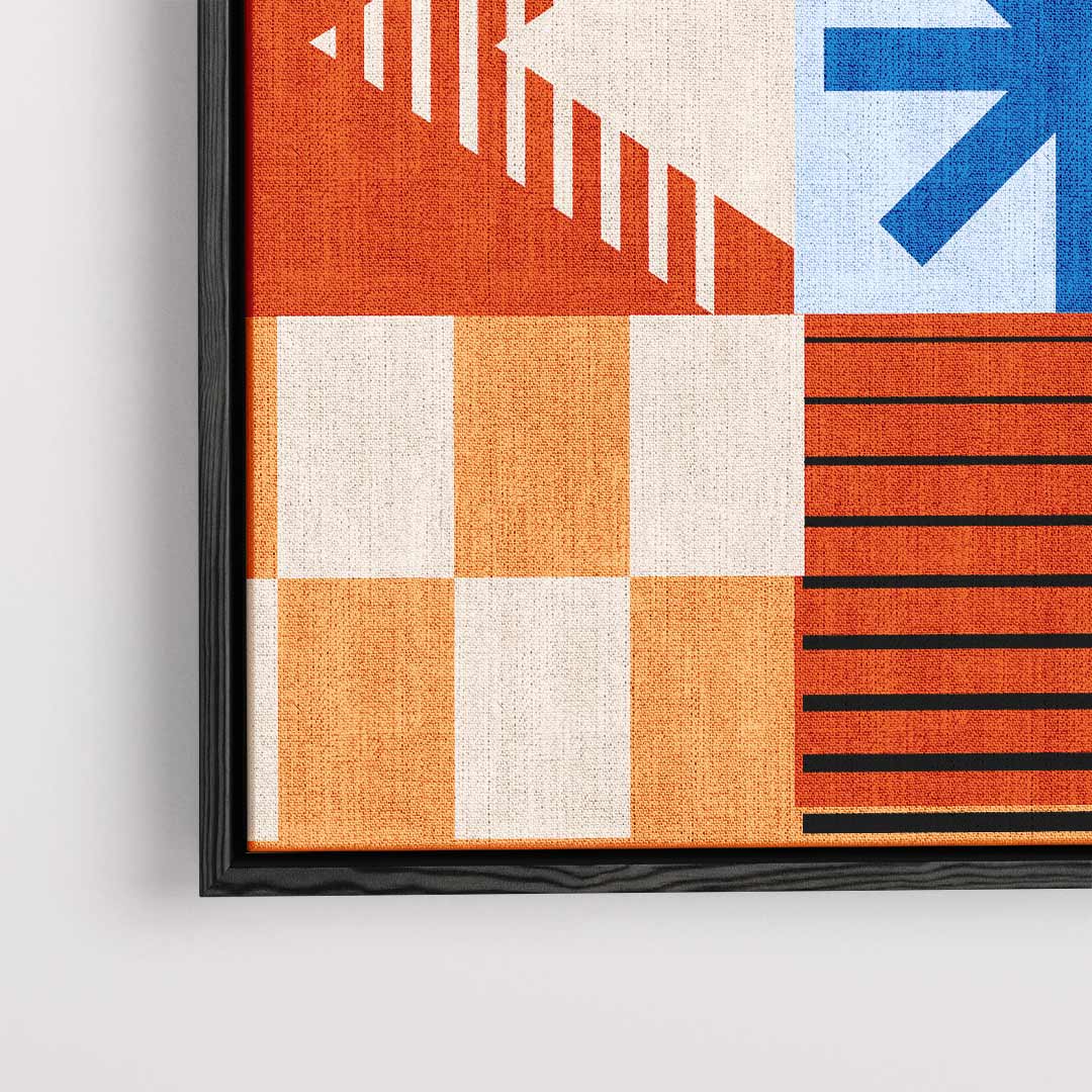 Retro Geometrisch Kunstwerk – dibond kunstwerk als wanddecoratie