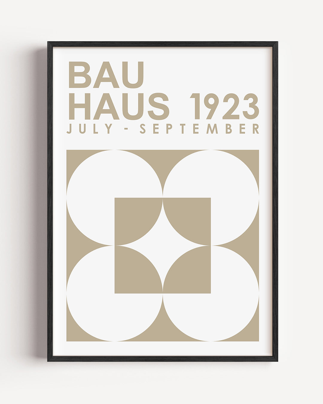 Geometrisch lijnenspel – staande Bauhaus poster als wanddecoratie