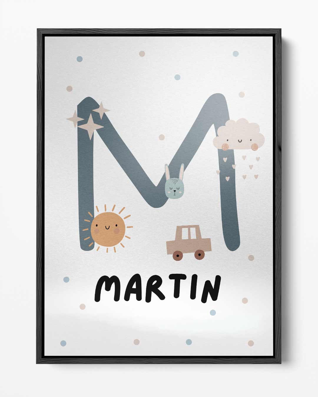 Kinderkamer Poster Met Naam – portret kunstwerk als wanddecoratie