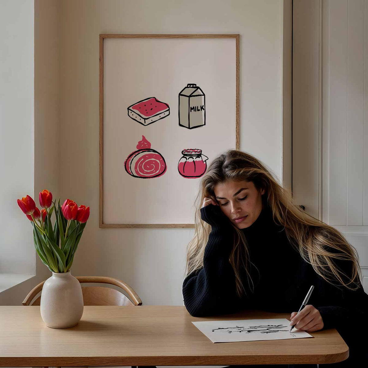 Speelse Foodie Illustraties – keuken portret poster, afbeelding 7