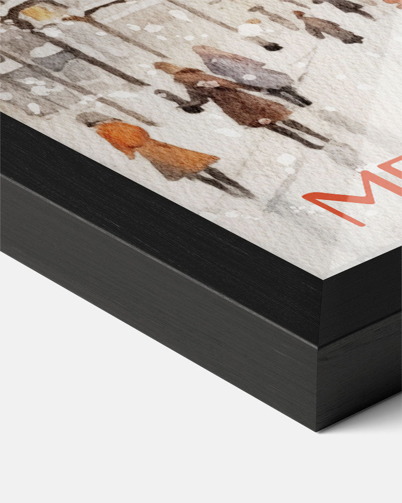Winterse Kerstposter – kerst poster als sfeervolle staande wanddecoratie