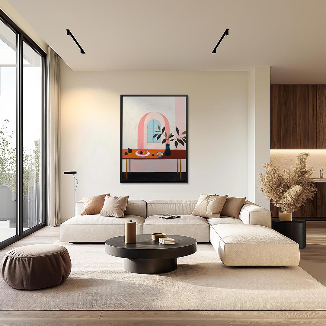 Stilleven met raam – staand wanddecoratie kunstwerk