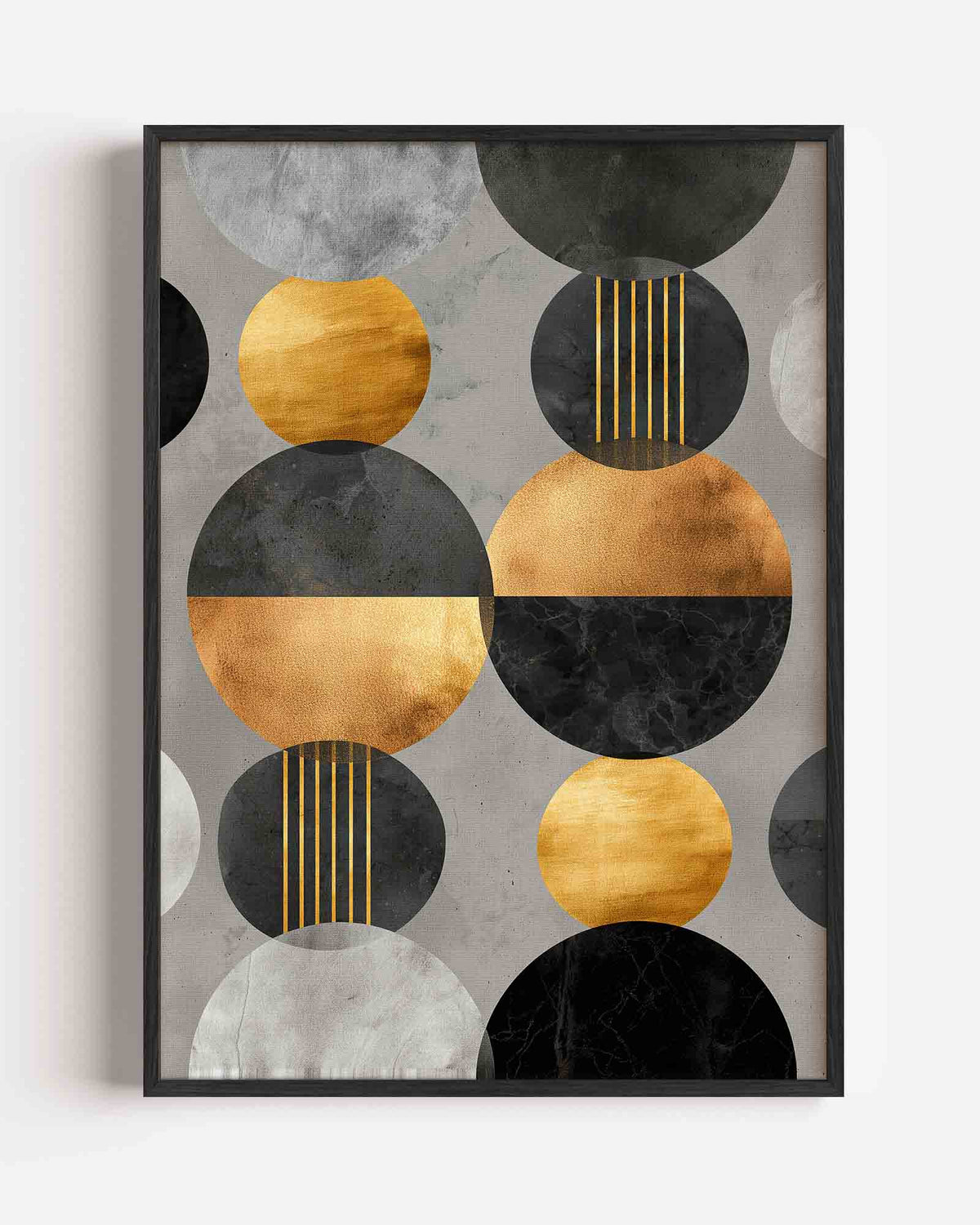 Cirkelpatroon – abstracte portret poster als wanddecoratie