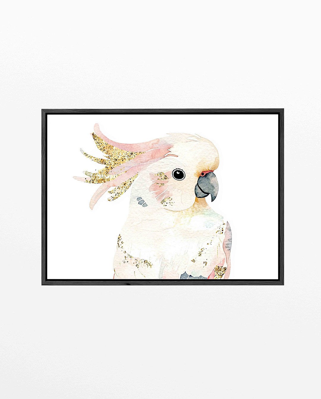 Vrolijke kaketoe – liggend dieren kunstwerk