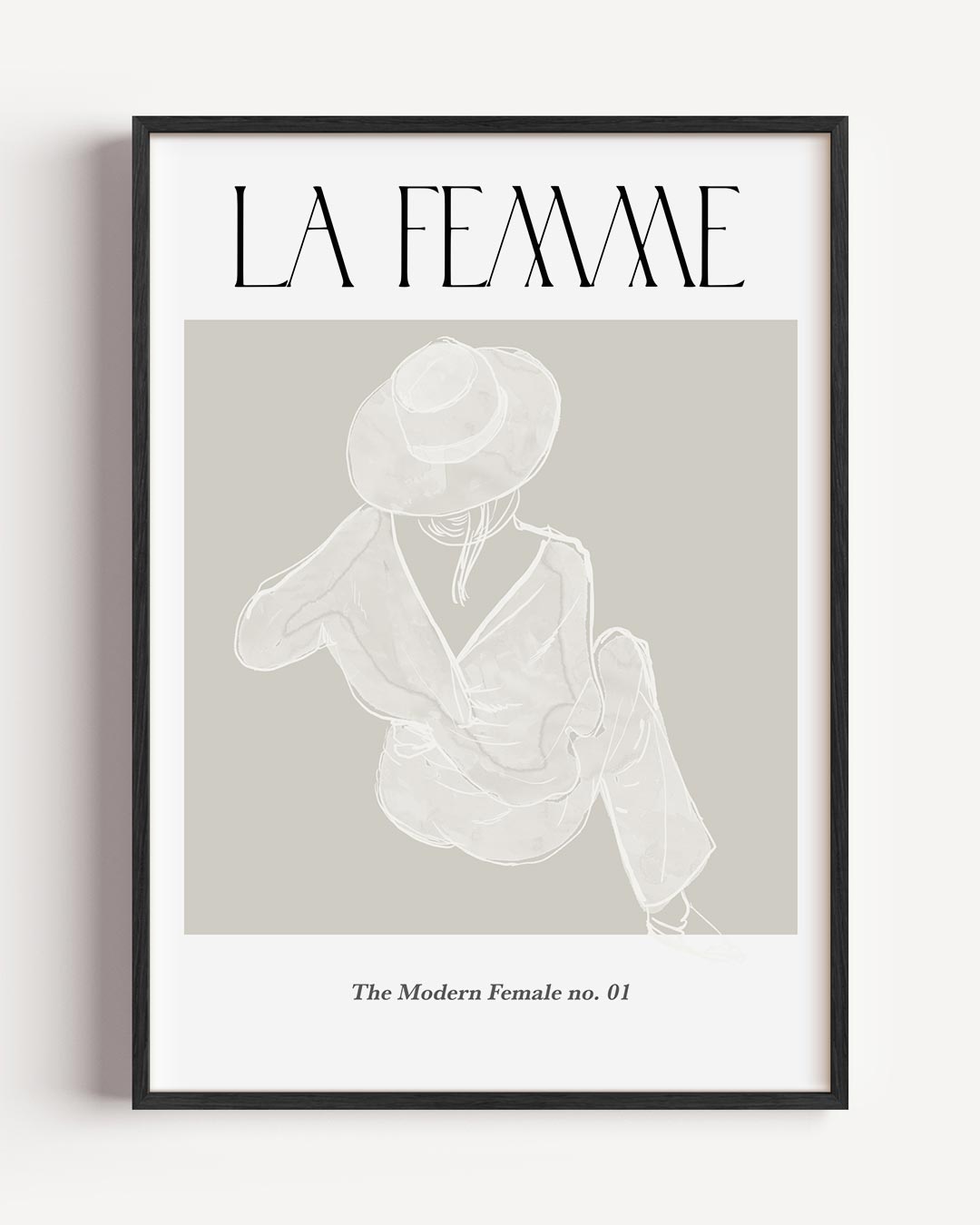 Elegante Vrouwelijke Silhouet – vrouwelijk portret poster als wanddecoratie