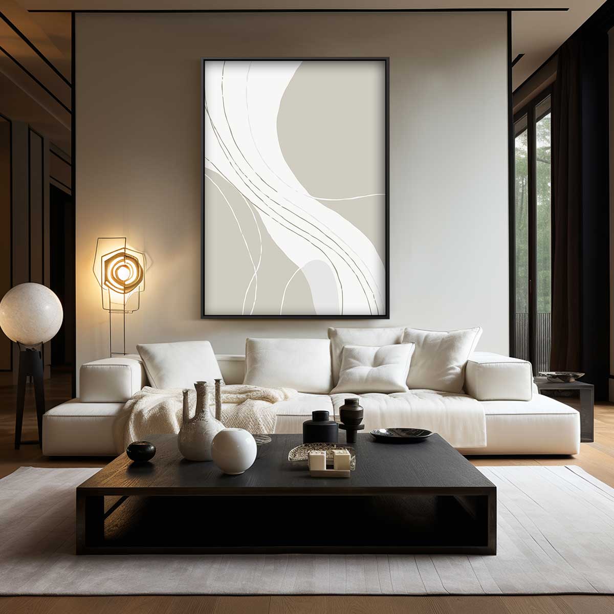 Vleugen van Elegantie – modern portret kunstwerk van WallArtistic
