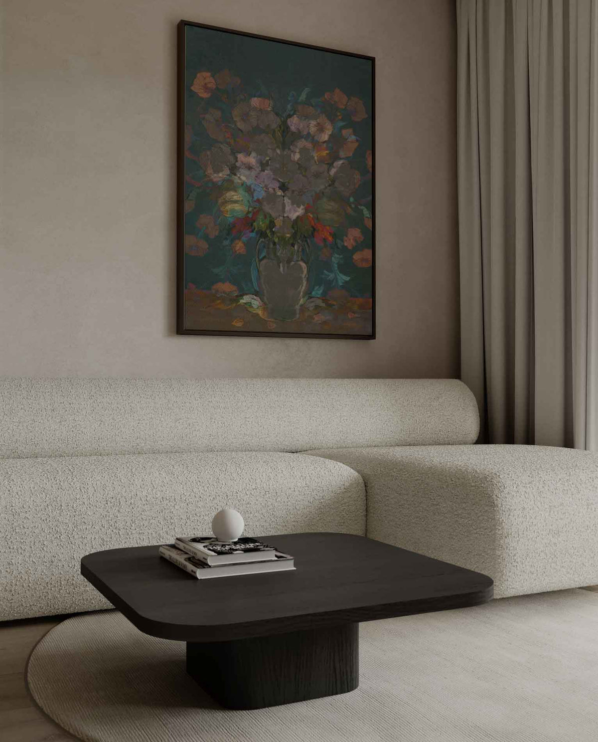 Bloemrijke Overvloed – canvas wanddecoratie in portret formaat