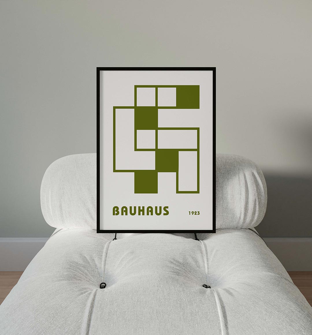 Vorm en balans – moderne Bauhaus wandkunst als poster