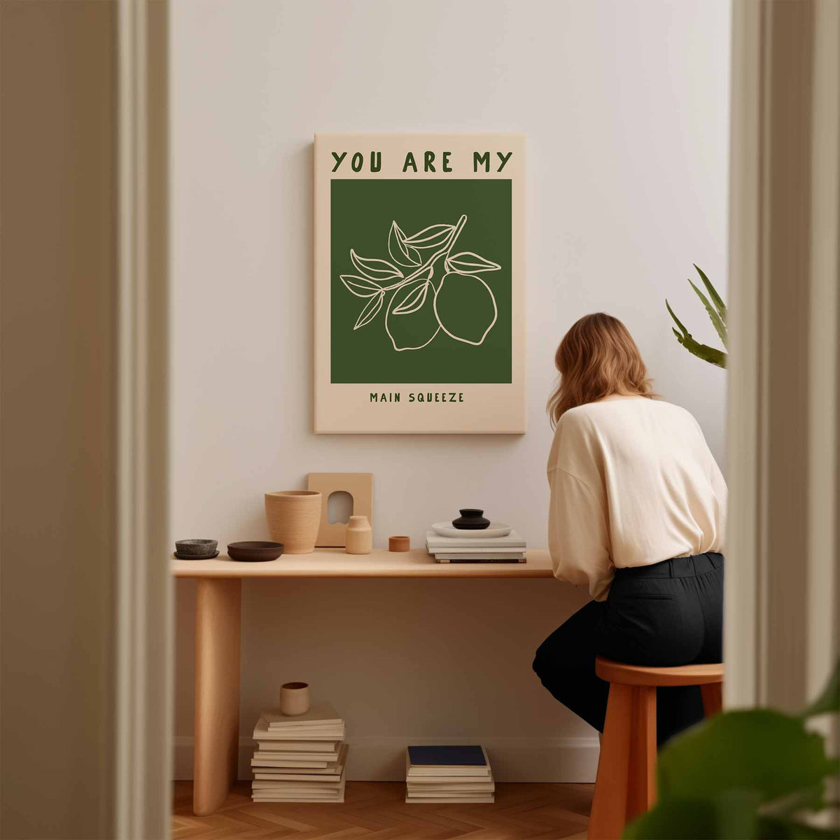 Jij bent mijn zonnestraal – staand kunstwerk voor modern interieur