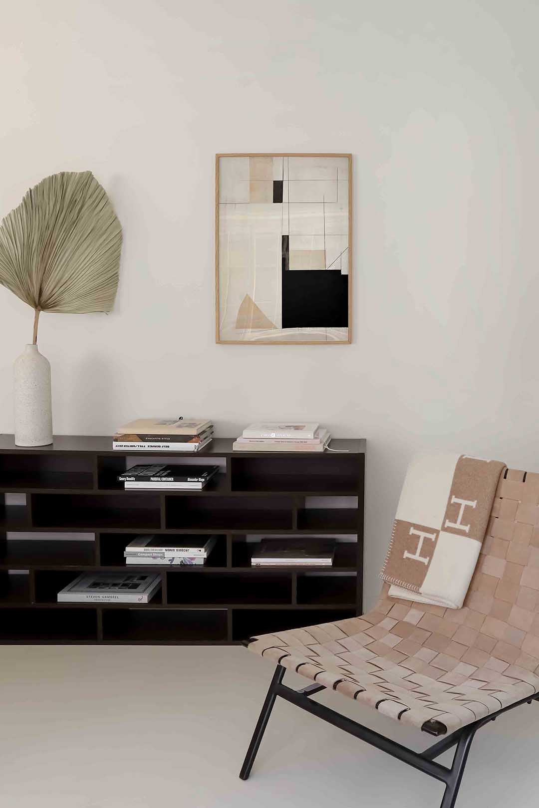 Abstracte vormen – zachte abstracte poster in staand formaat