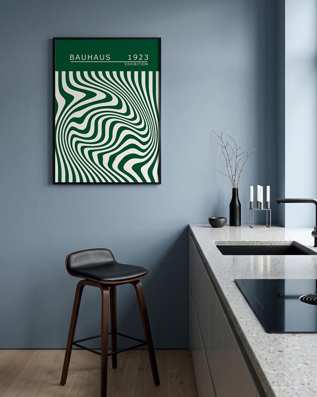  – geometrische Bauhaus poster in staand formaat