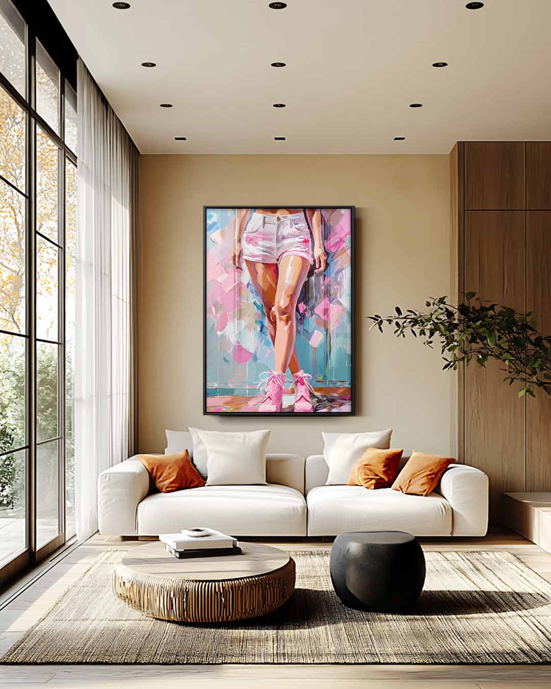 Stijlvolle Zomerwandeling – plexiglas wanddecoratie in portret formaat
