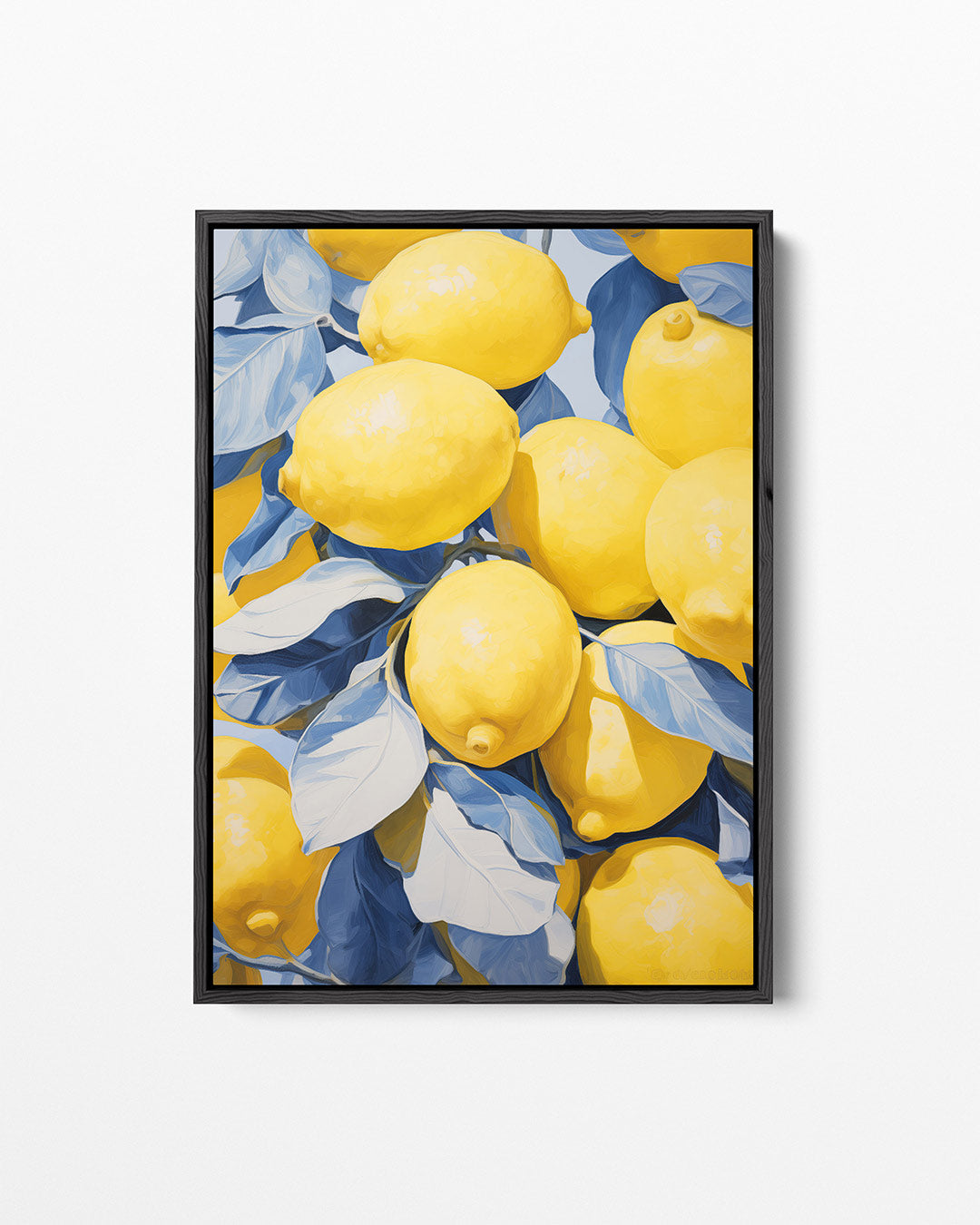 Citroenen en bladeren – staand wanddecoratie kunstwerk