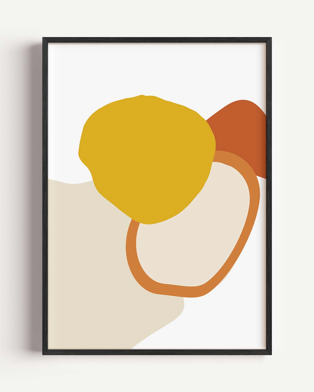 Vrolijke Abstracte Kunstposter – kleurrijke abstracte portret poster als wanddecoratie