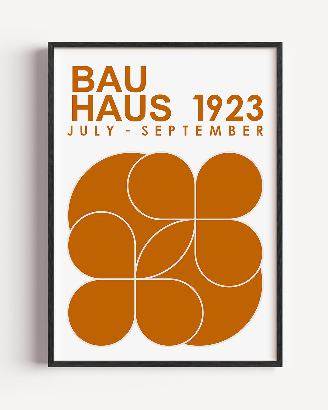 Vorm en kleur – staande Bauhaus poster als wanddecoratie