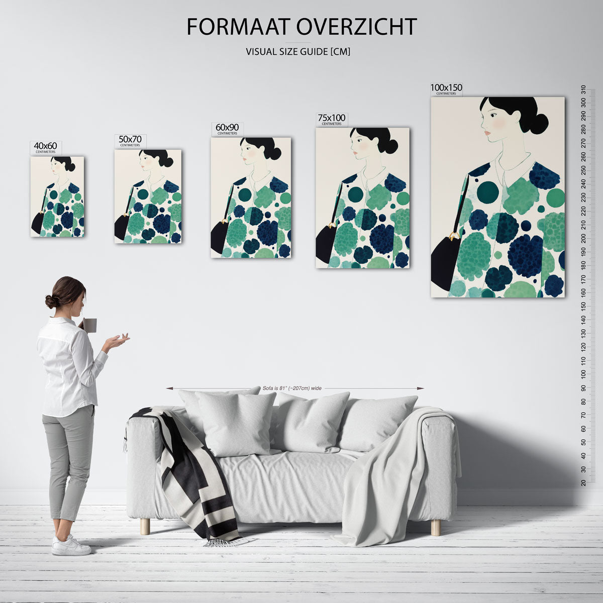 Silhouet met patronen – decoratief kunstwerk voor aan de muur