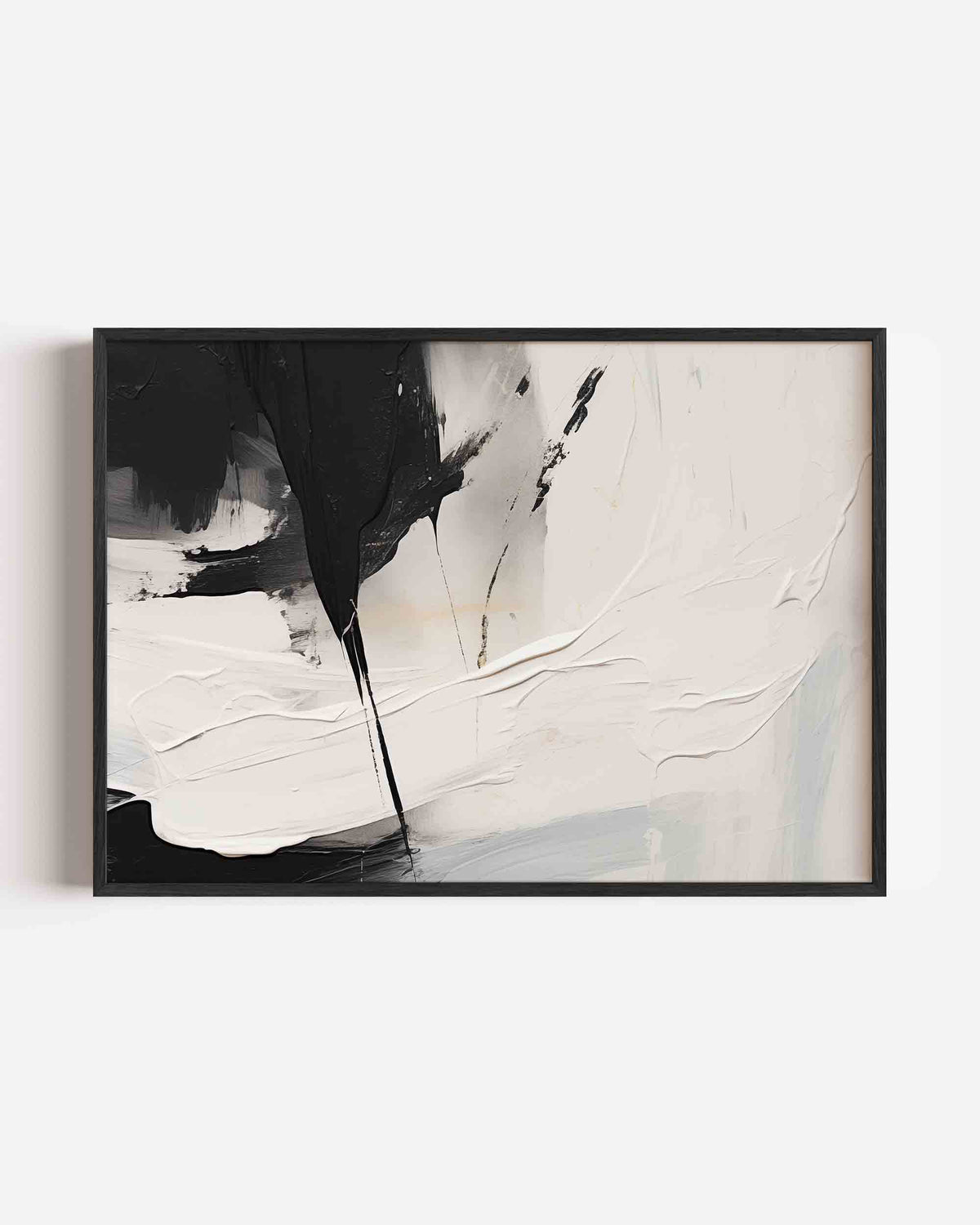 Abstracte zwart wit – kleurrijke abstracte landscape poster als wanddecoratie