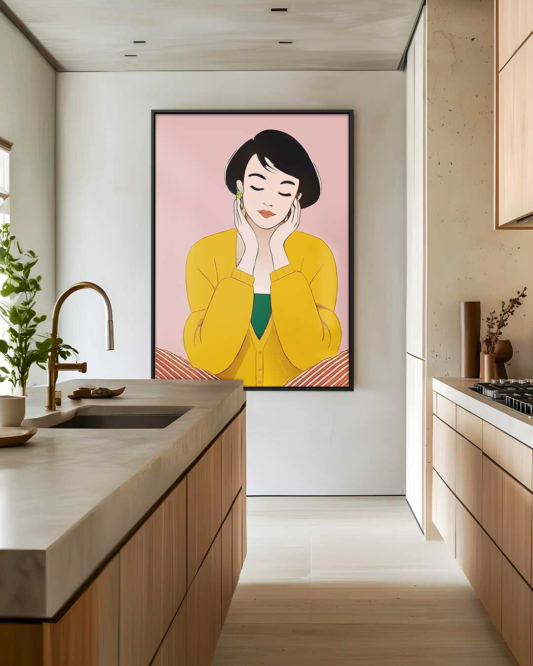Vrolijke Rust – modern portret kunstwerk van WallArtistic