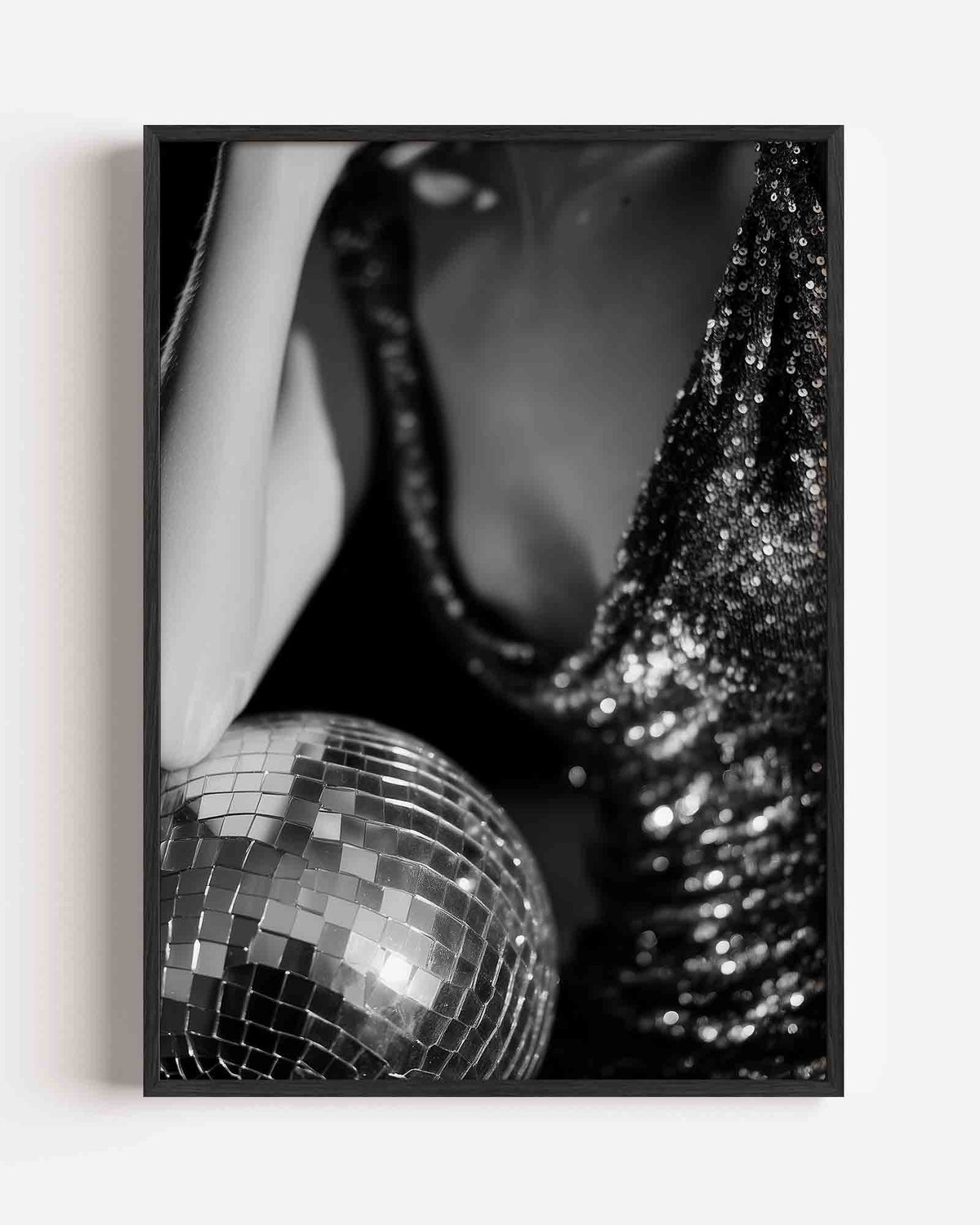 Glinsterende discobal – Pop Art portret poster als wanddecoratie