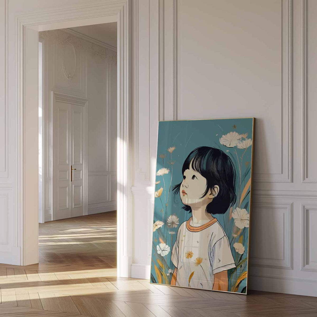 Dromerige Kinderblik – zomer poster als frisse staande wanddecoratie