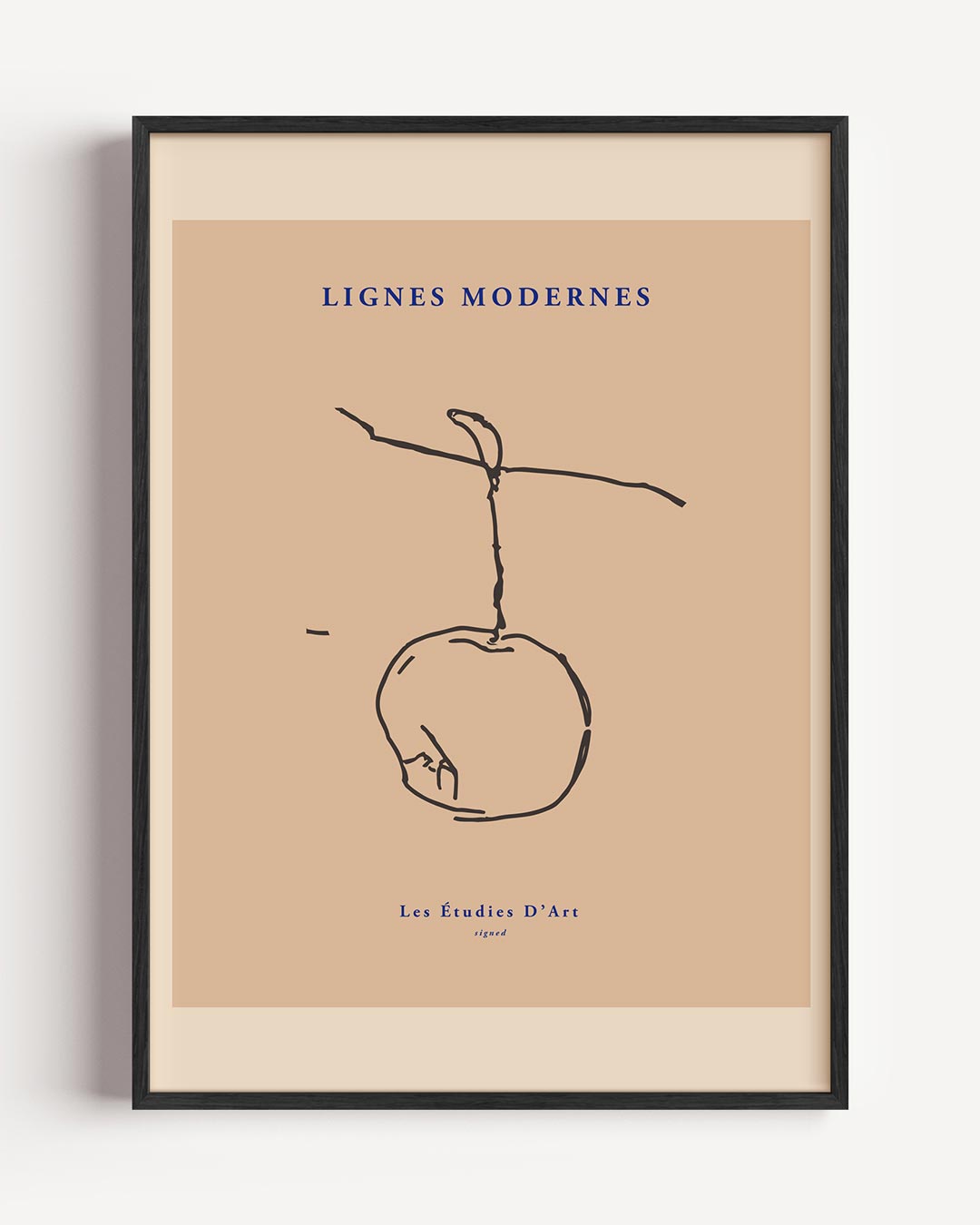 Moderne Lijnen Appel – keuken portret poster als wanddecoratie