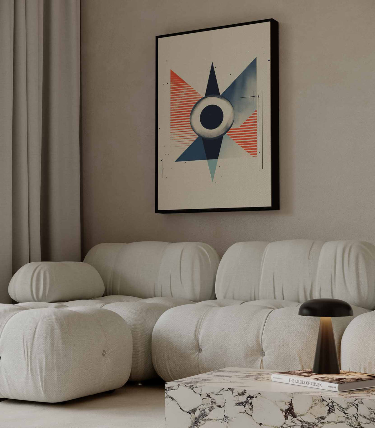 Geometrische Vortex – portret wandkunst van WallArtistic