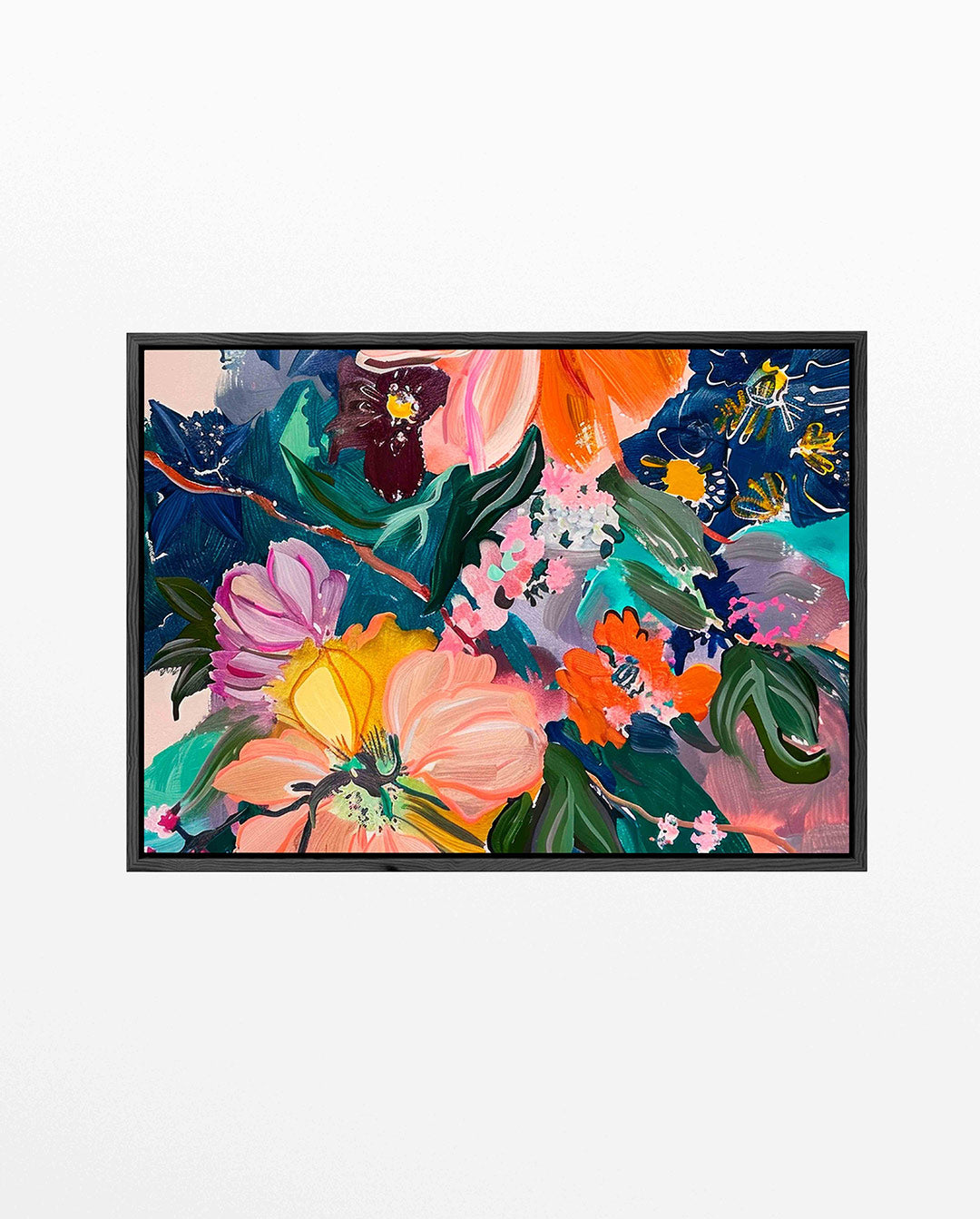 Kleurrijke bloemenpracht – liggend bloemen kunstwerk