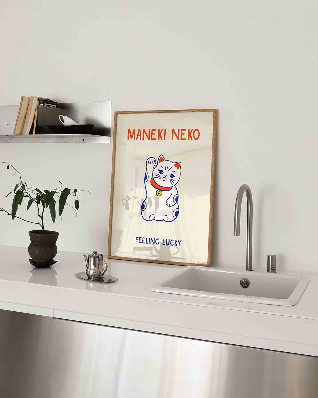 Maneki neko – Aziatische poster in staand formaat