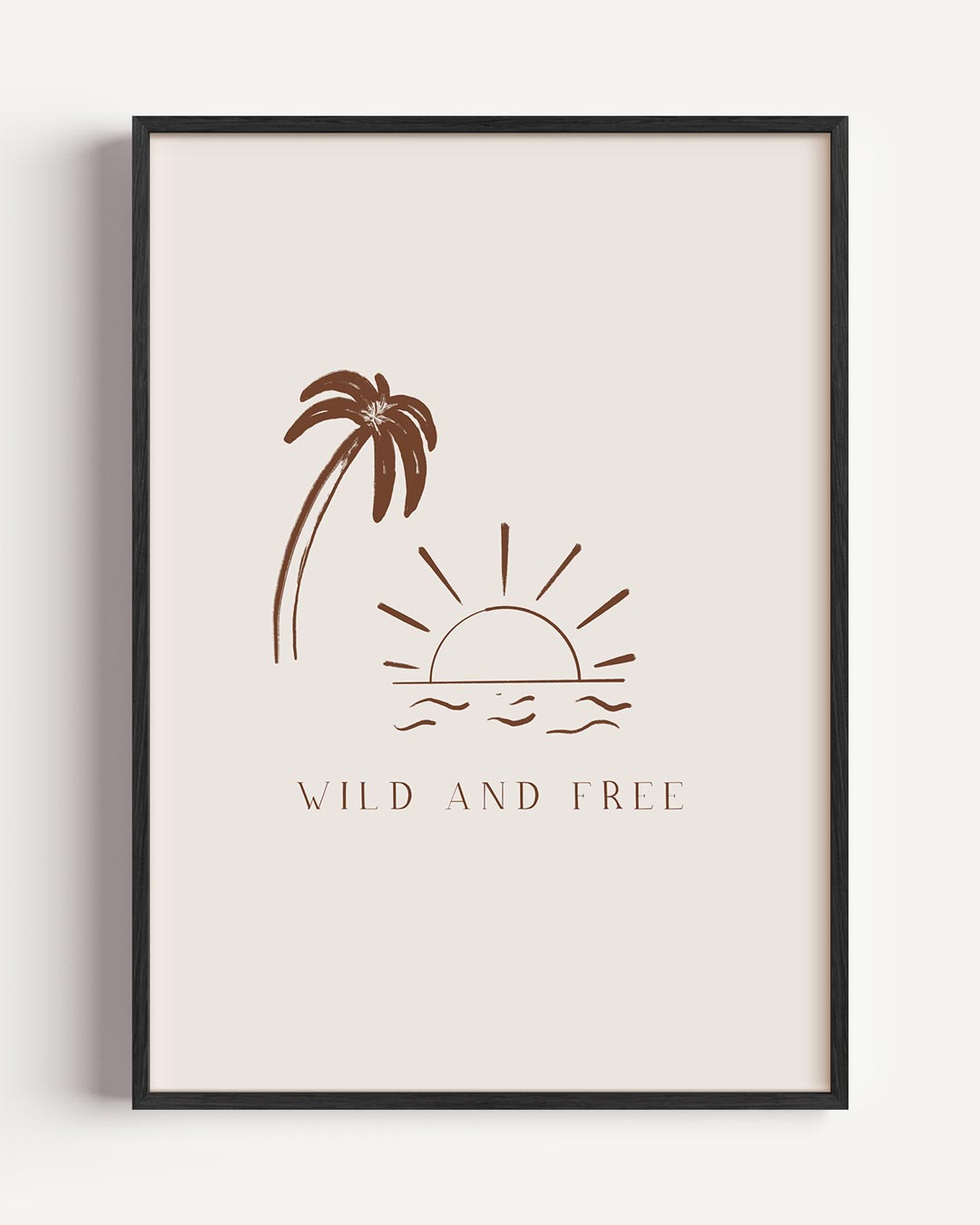 Wild and Free Wandposter – zomer portret poster als wanddecoratie