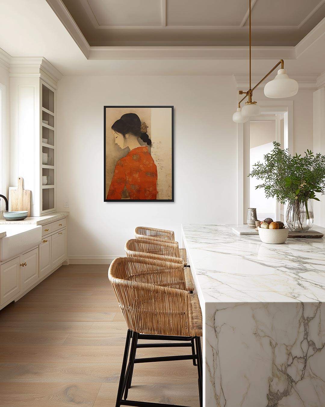 Vrouwelijk silhouet – moderne staande wandkunst