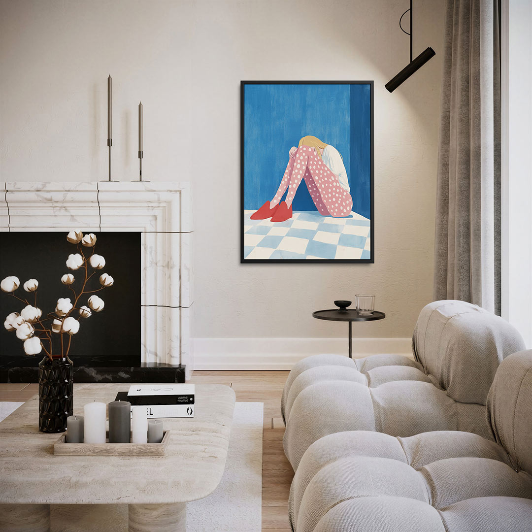 Vrouw in patronen – staand wanddecoratie kunstwerk