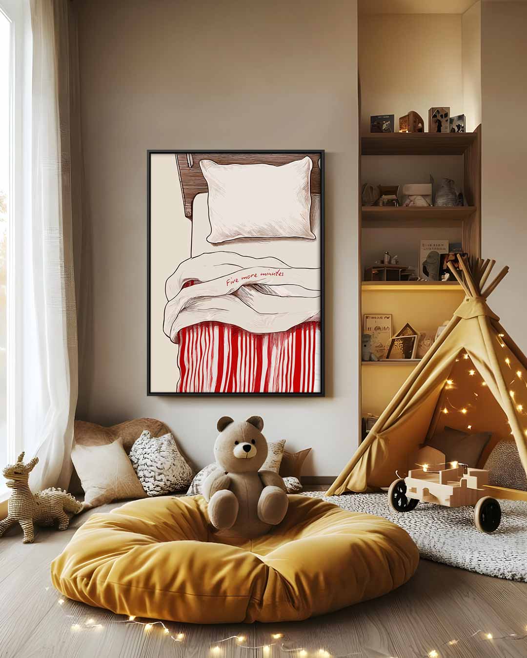 Vijf Minuten Extra – modern portret kunstwerk van WallArtistic